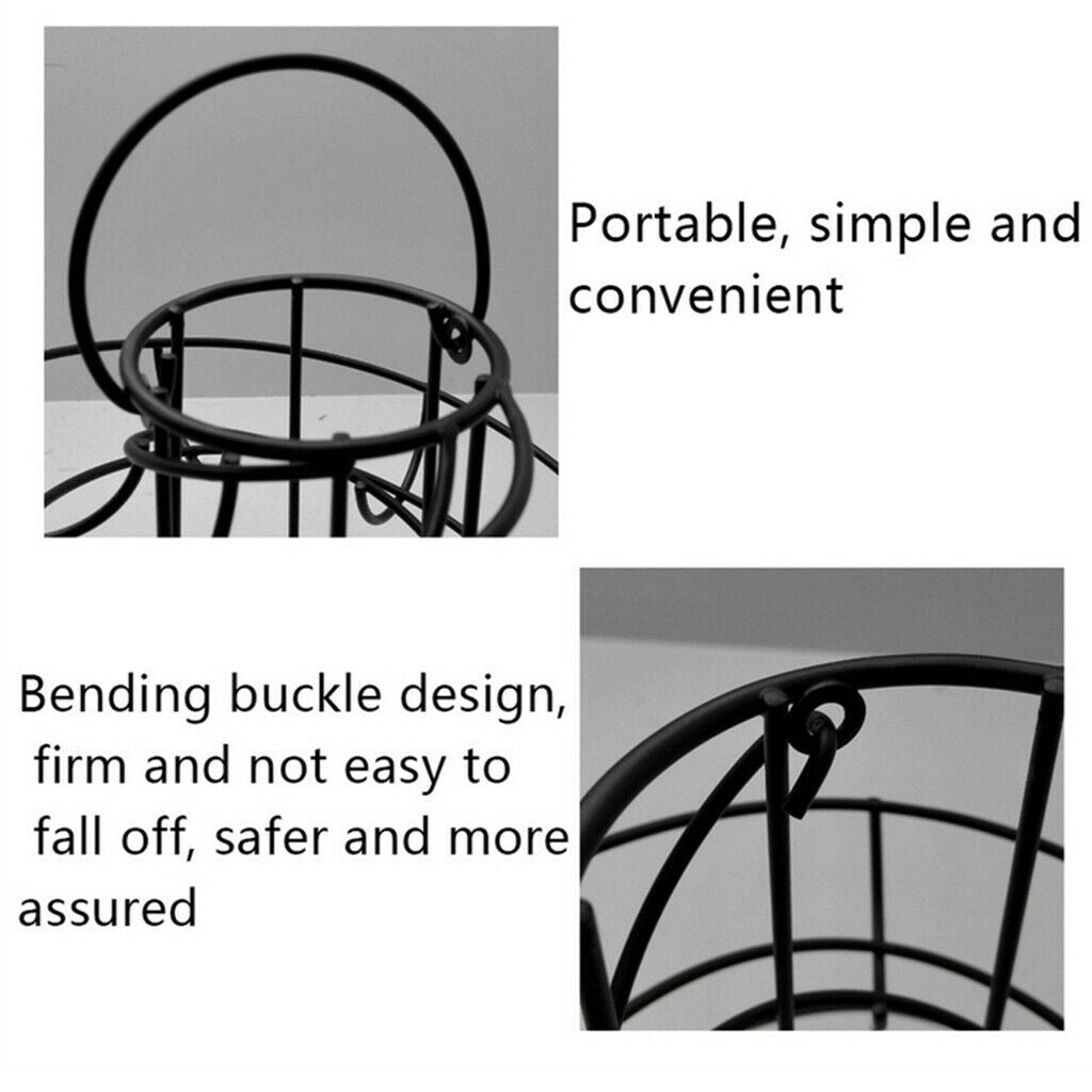Metal Egg Storage Roller Rack Keeper Stand 24 Eggs Kitchen Worktop Black