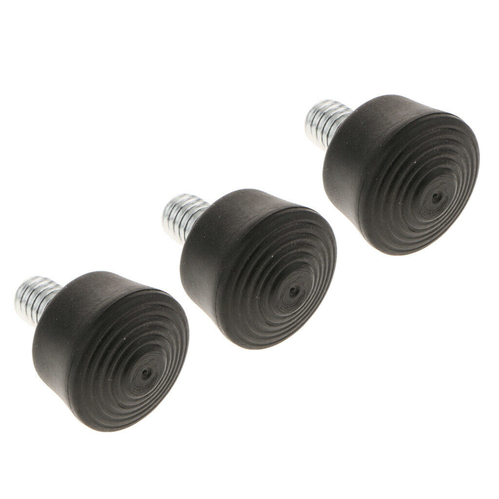 3x Replacement Rubber Spike Feet 3/8" Screw Anti-slip Camera Monopod Tripods