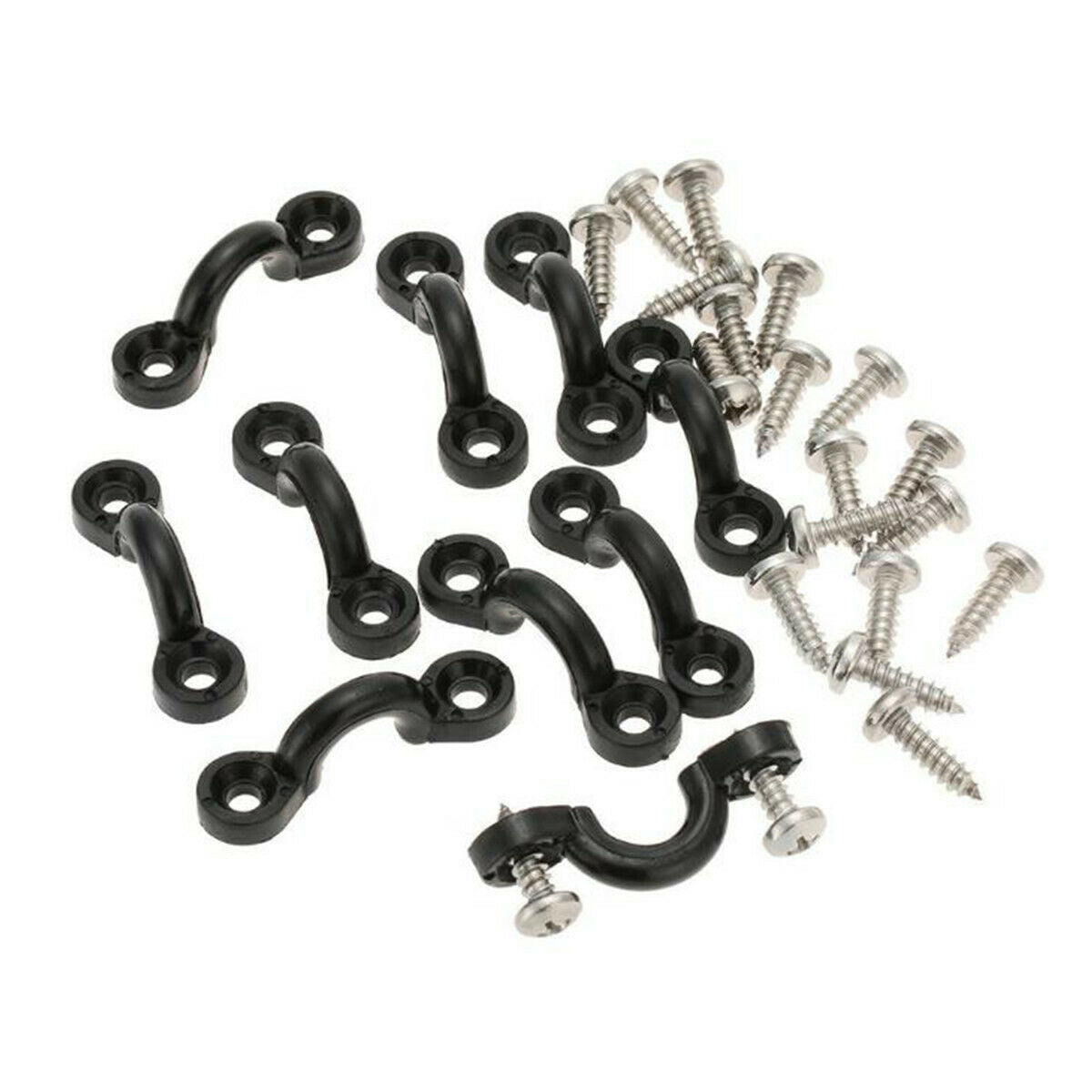 For Kayaks Canoe C Buckle Set With 20 Screws Equipment Pad Eye Nylon Deck Loop