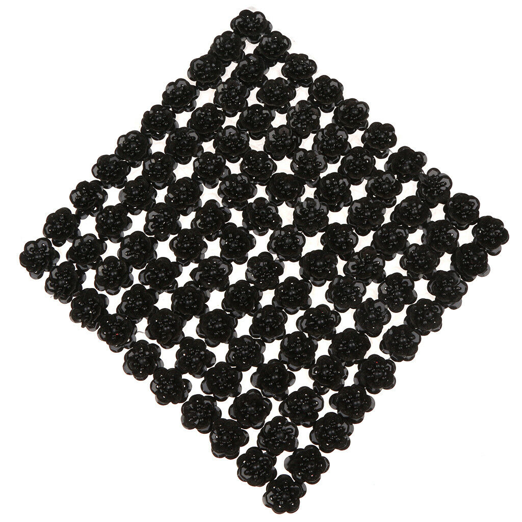 100pcs/Set Cupped Sequins Beads Flower for Sewing Decoration DIY 20mm Black