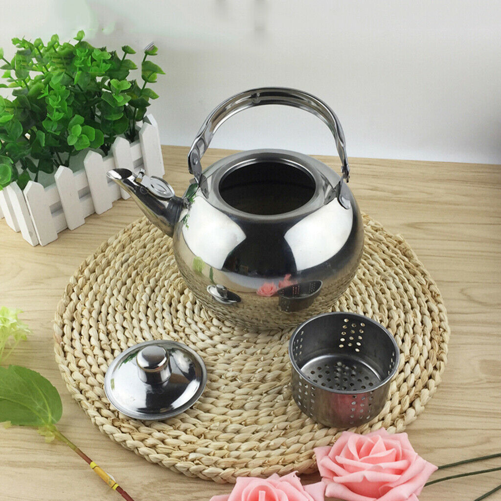 1.6L Kettle Stainless Steel Infuser Teapot Kitchen Tea Coffee Hot Water Pot