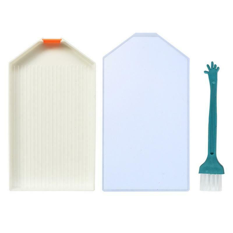 Bead Sorting Tray with Lid Brush Diamond Painting Drill Plate DIY Dotting Tool