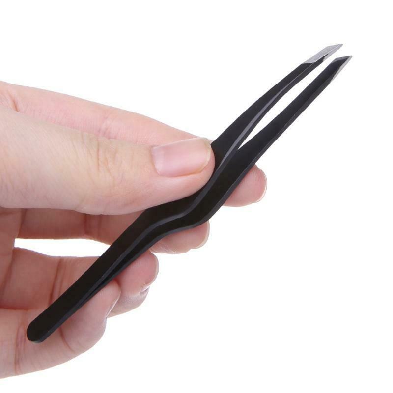 Pro Women Eyebrow Tweezers Hair Beauty Slanted Stainless Steel Tweezer Tool