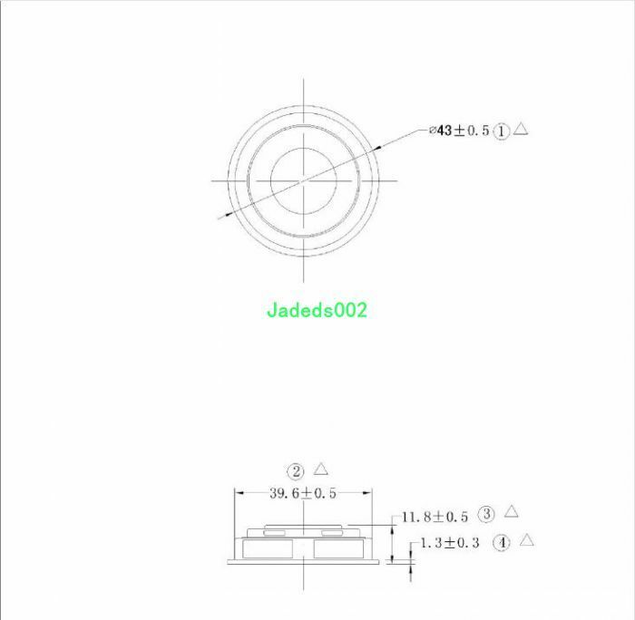 2pcs 43mm 3W 3Ω Ultra-thin full-range speaker 3ohm loudspeaker Audio Parts