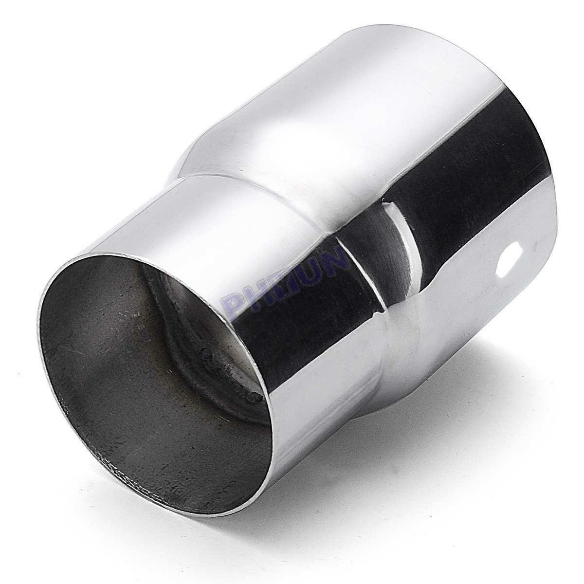 3.5" ID to 3" ID Car Exhaust Pipe Adapter Chrome Stainless Steel Universal