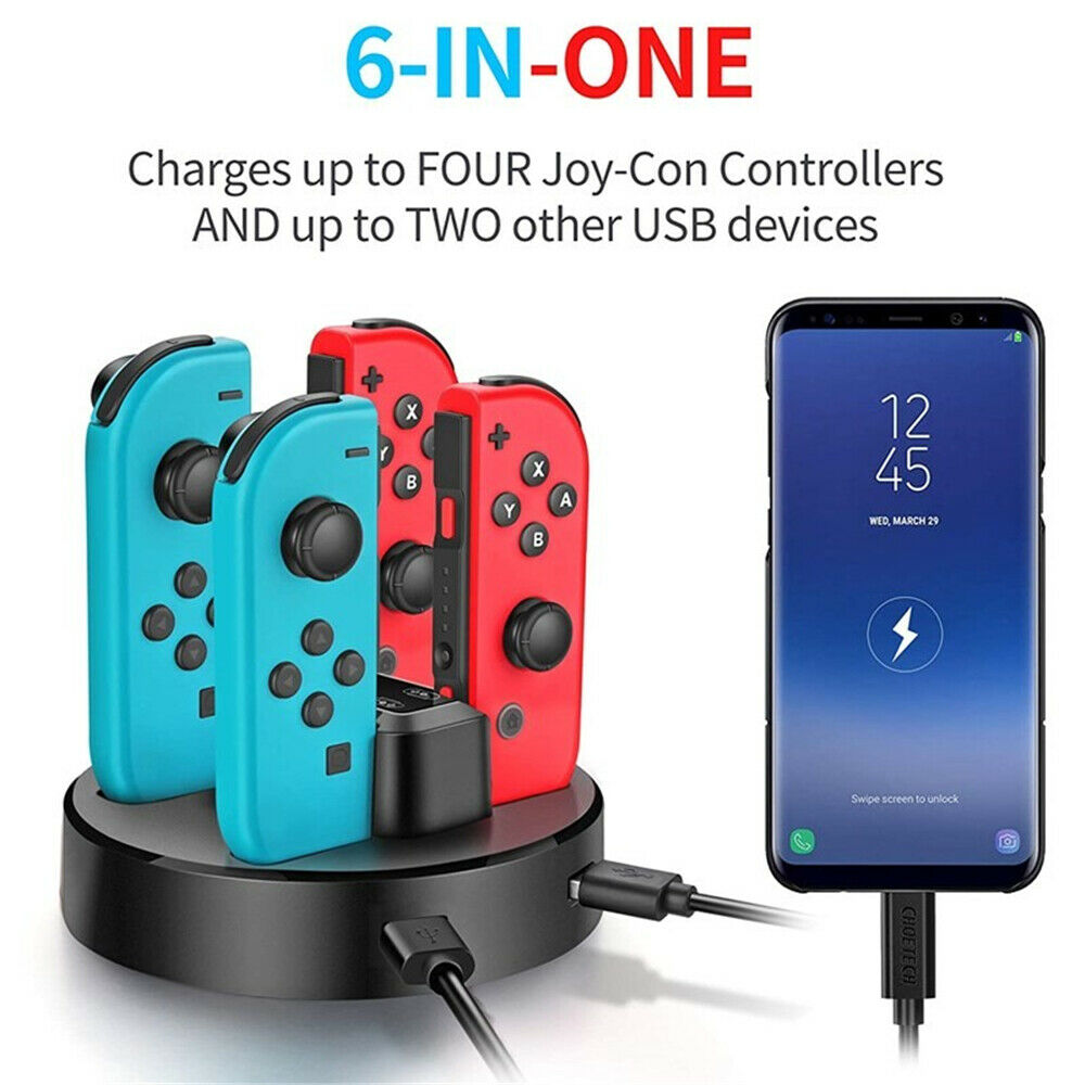 For Nintendo Switch Fast charging 4 Joy-con Controller Charger Charging Station