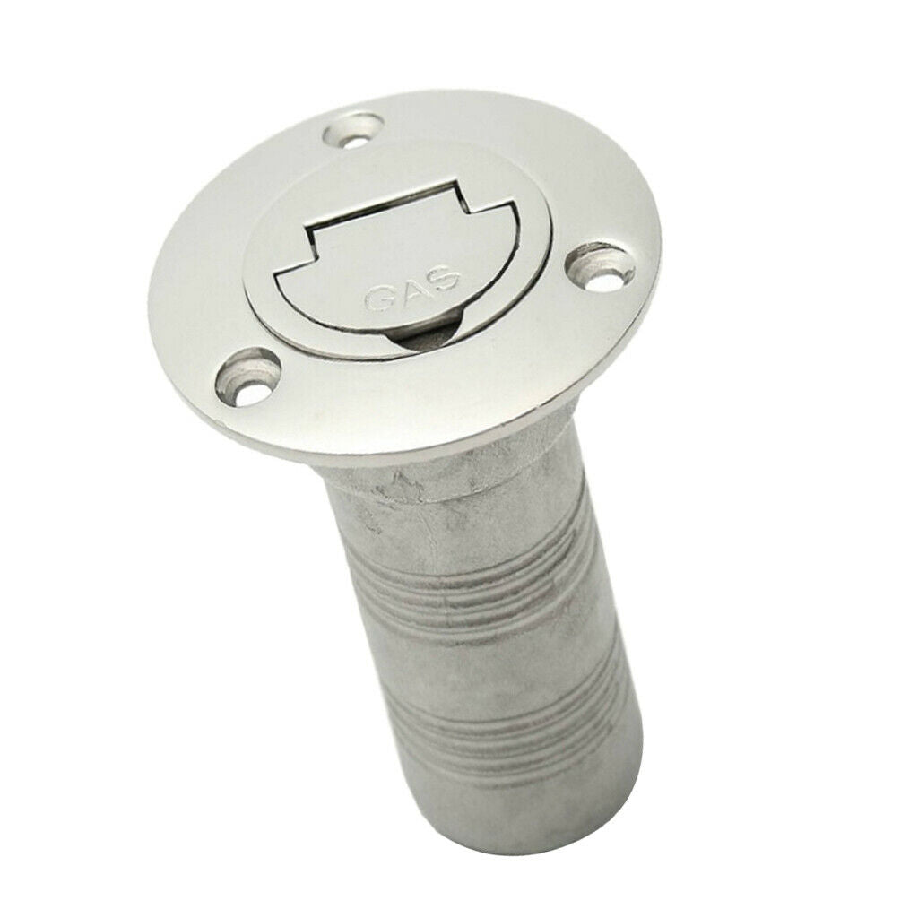Marine Boat Gas Oil Fuel Deck Filler Keyless Lift Cap Stainless Steel - 38mm