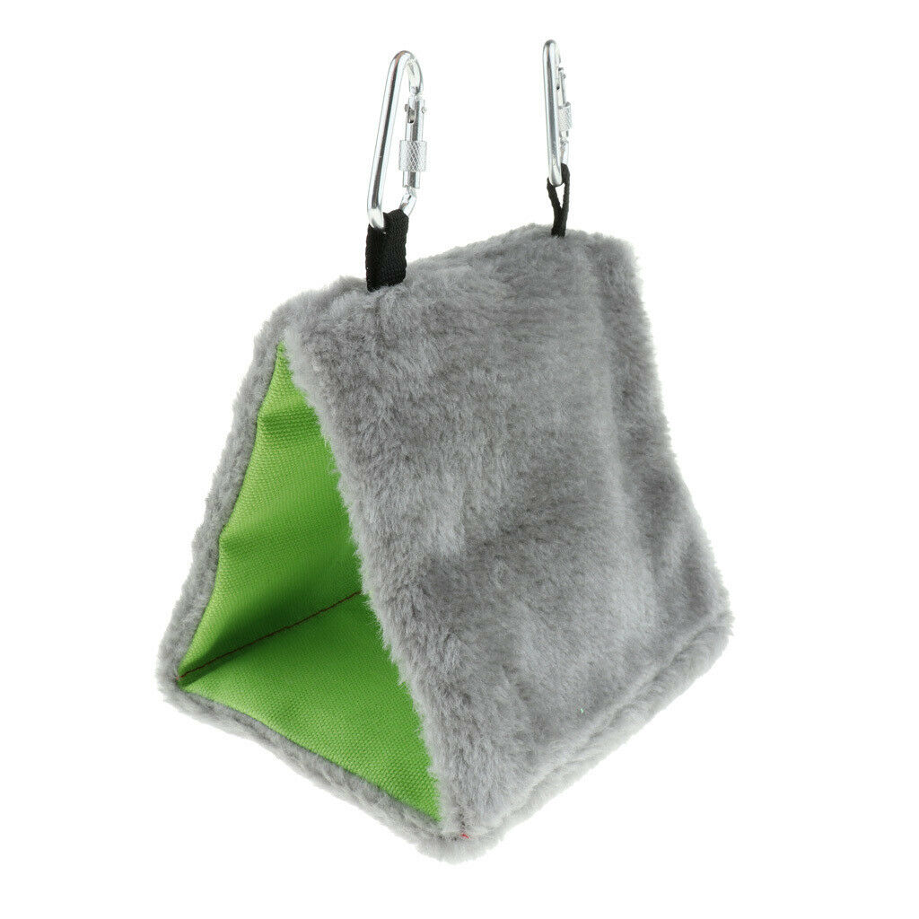 Plush Bird Hammock Hanging Snuggle Cave Hut Bird Parrot Hideaway (11x16x14cm)