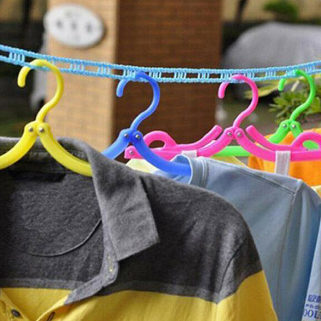 10Pcs Jacket Suit Shirt Folding Plastic Clothing Coat Hanger Portable Travel