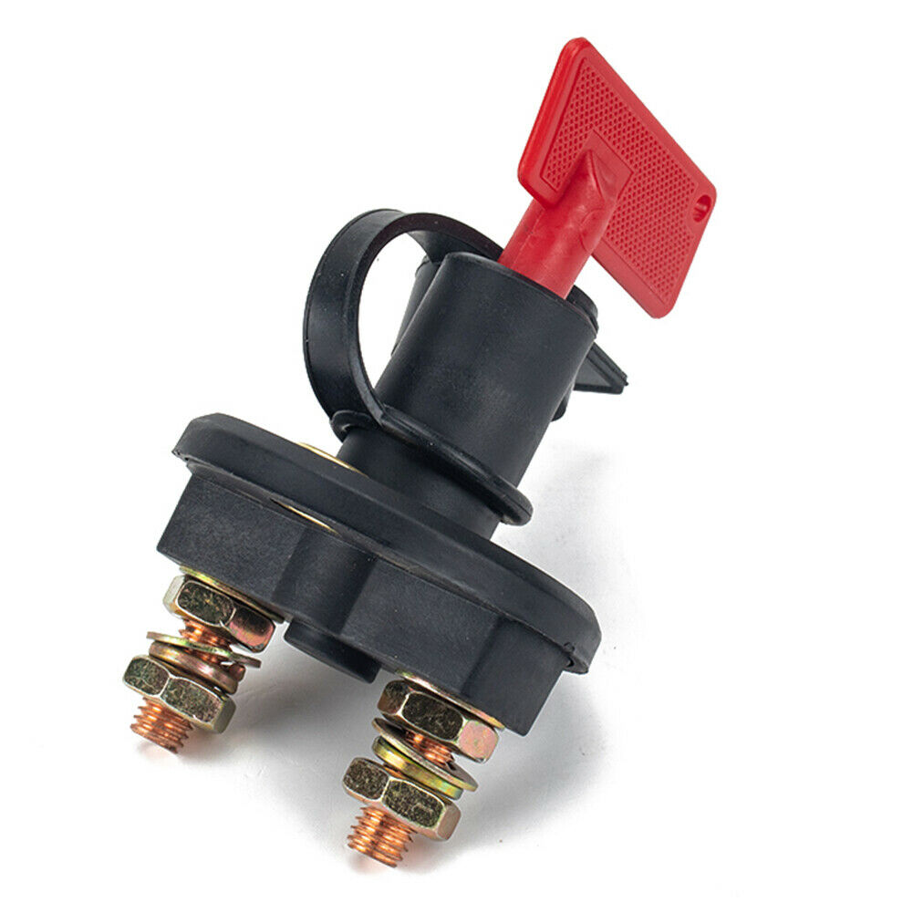 200A Car Battery Disconnect Kill Cut Off Switch + 2 Keys + Wire Lugs Set @