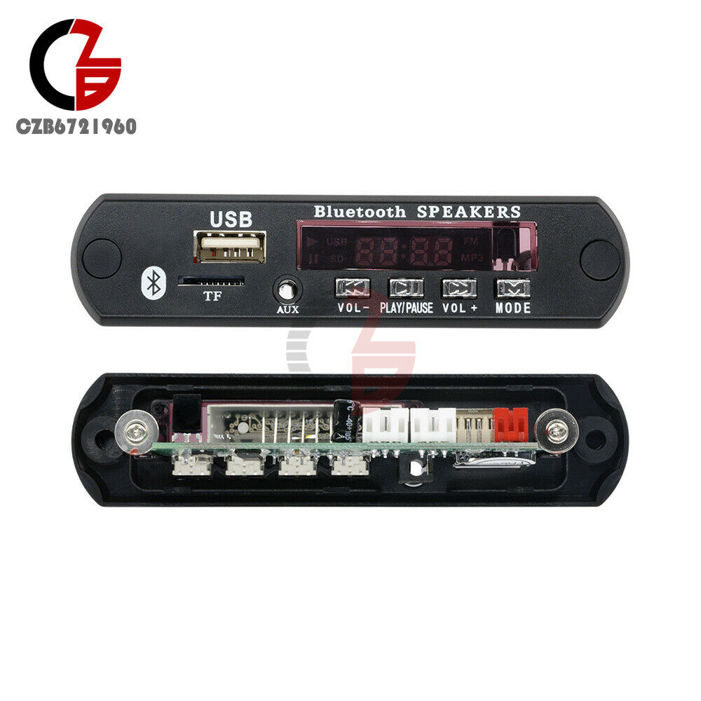 New Bluetooth Car MP3 WMA Decoder Board with Remote Control AUX TF USB FM Radio