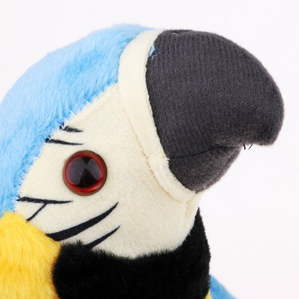 Plush Talking Parrot Electronic Pet Party Favors Children Toys 29cm Blue