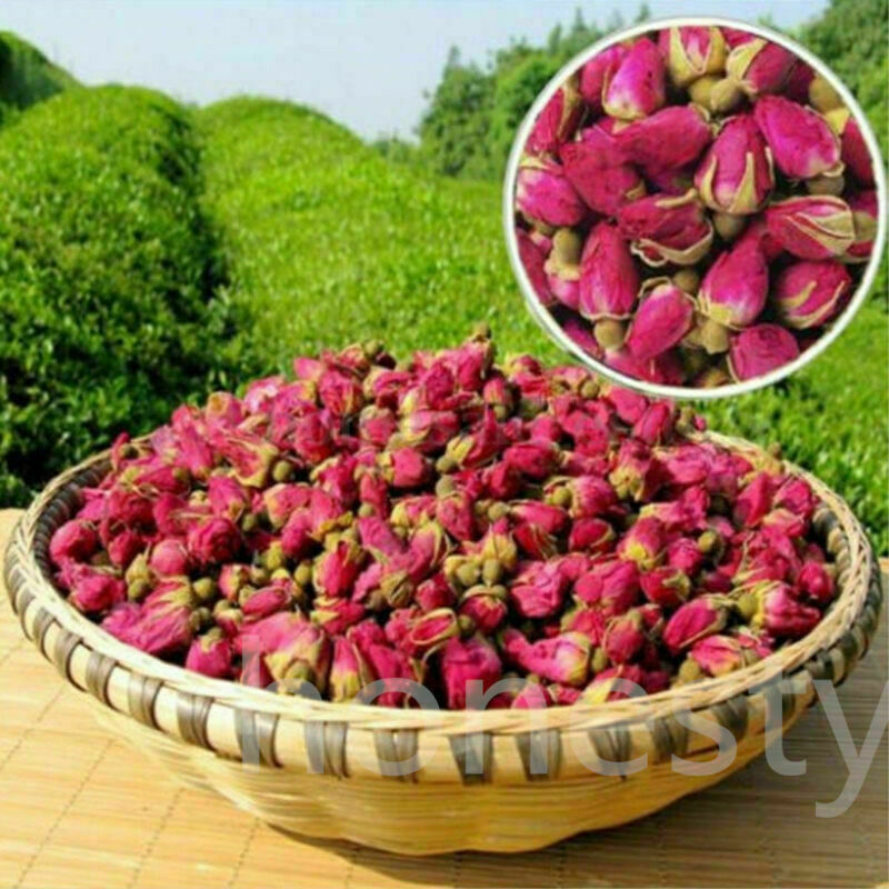 50g Organic Red Rosebud Rose Buds Flower Floral Herbal Dried Health Tea