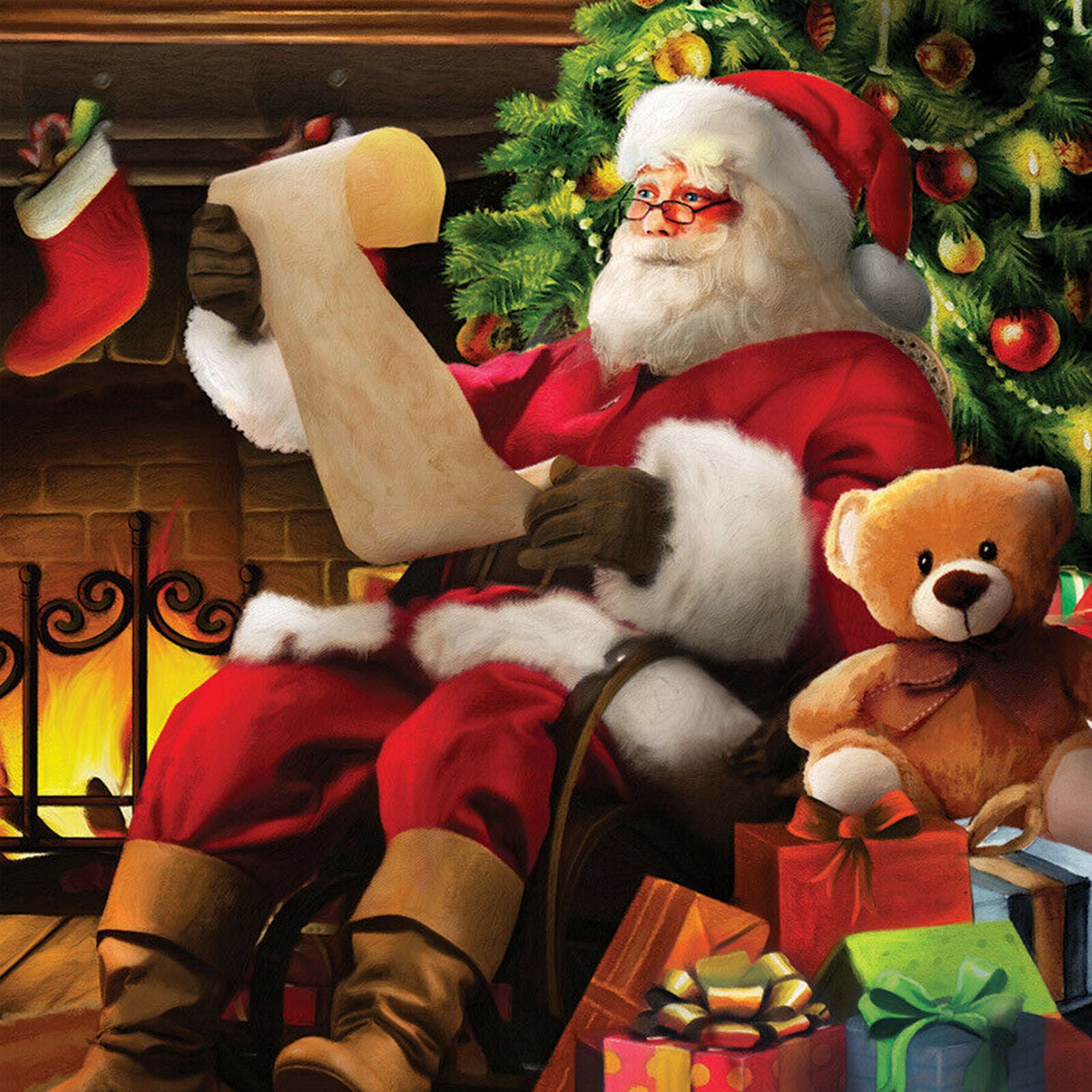 Naughty or Nice Christmas House Flag Santa Claus 28" x 40" Briarwood Lane New