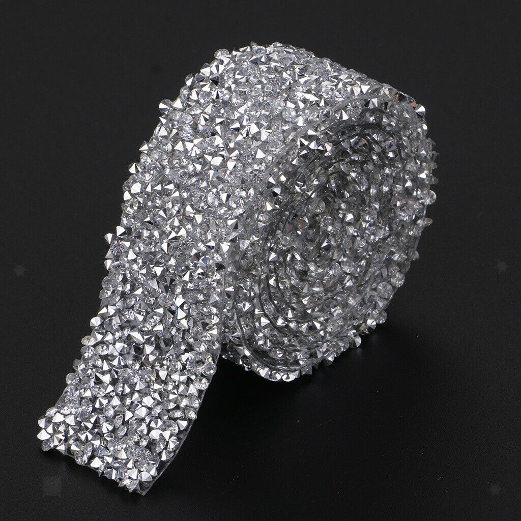 Iron On Crystal Rhinestone Trim Heat Transfer Hotfix Trimming for Garment