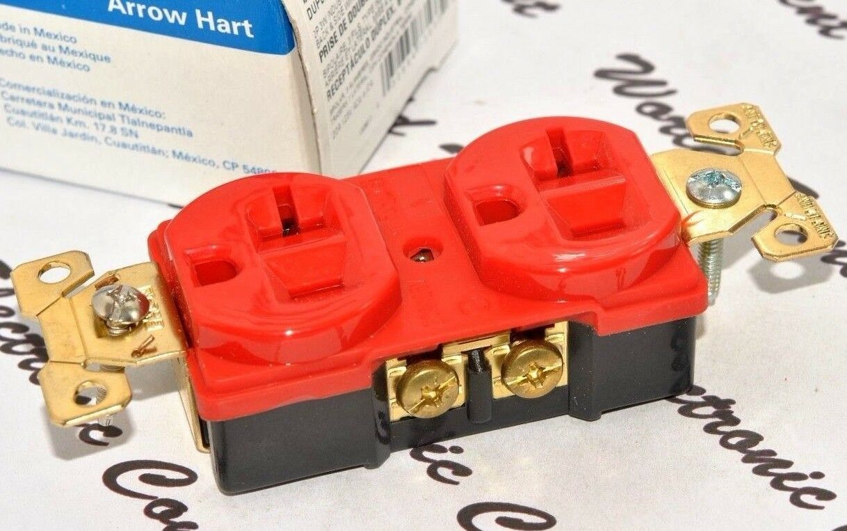 1pcs - EATON AH5352RD 20A 125V NEMA 5-20R Industrial Grade  Duplex Receptacle