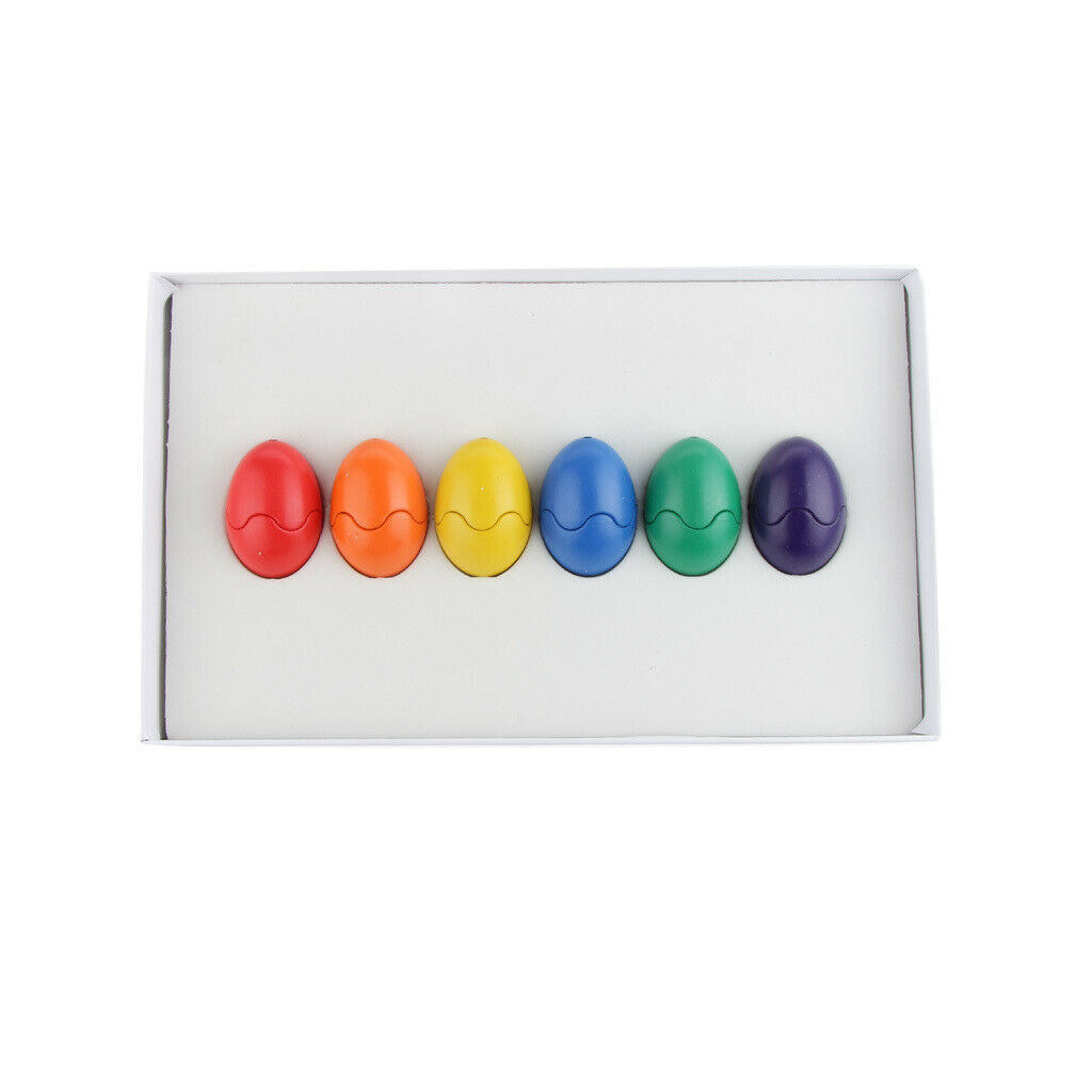 6 Colours/Set No-Toxic Wax   Children Colorful Painting Egg Shapes