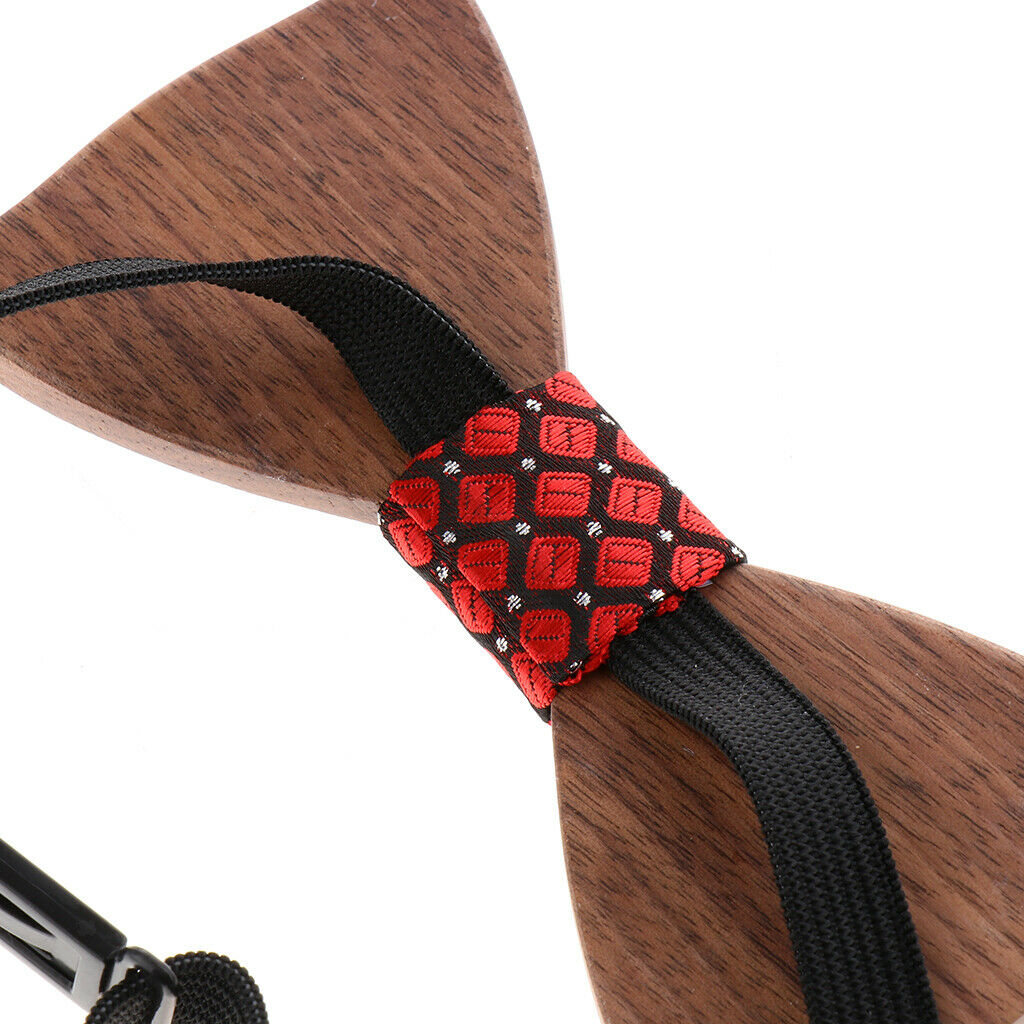 Classic Handmade Wooden Tie Men Women Wedding Party Tie Accessory D