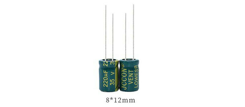 20pcs 35v220uf Aluminum electrolytic capacitor Switching power adapter  8x12mm