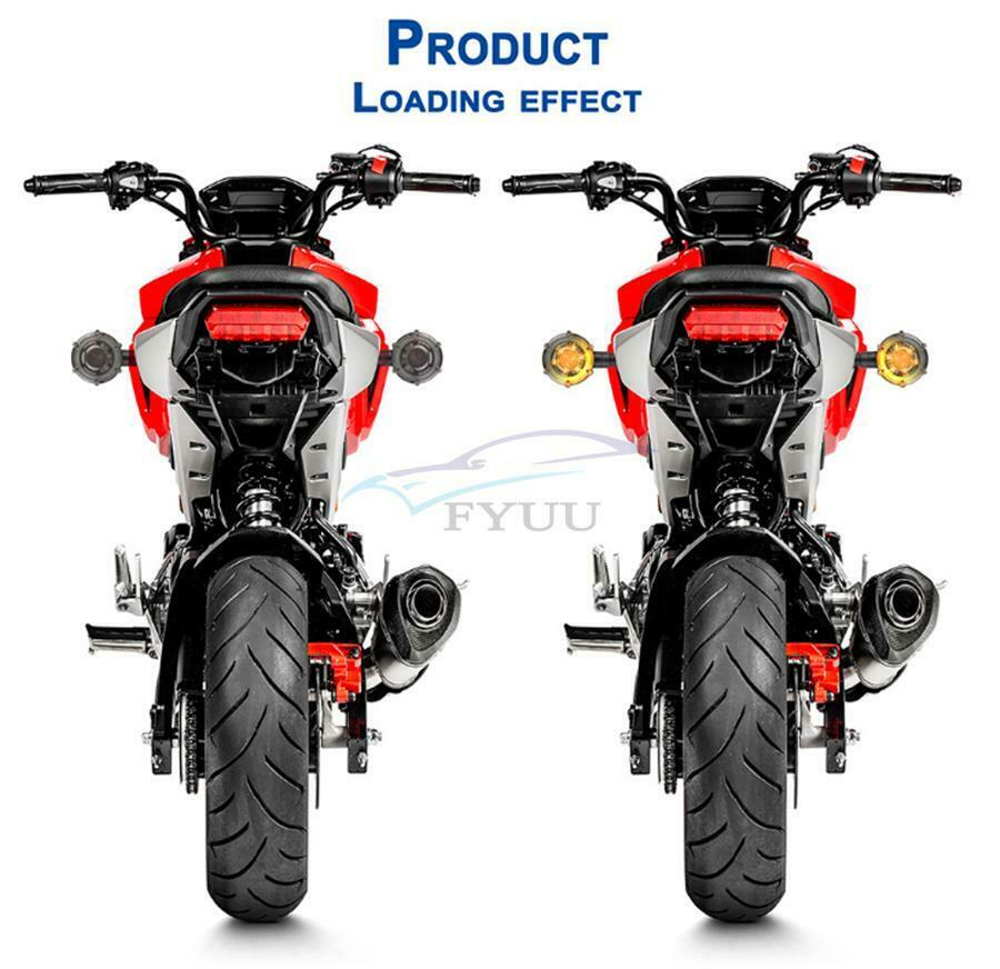 4PCS Motorcycle 3 in 1 LED Mobile Rotating Flashing Turn Signal Brake Tail Light