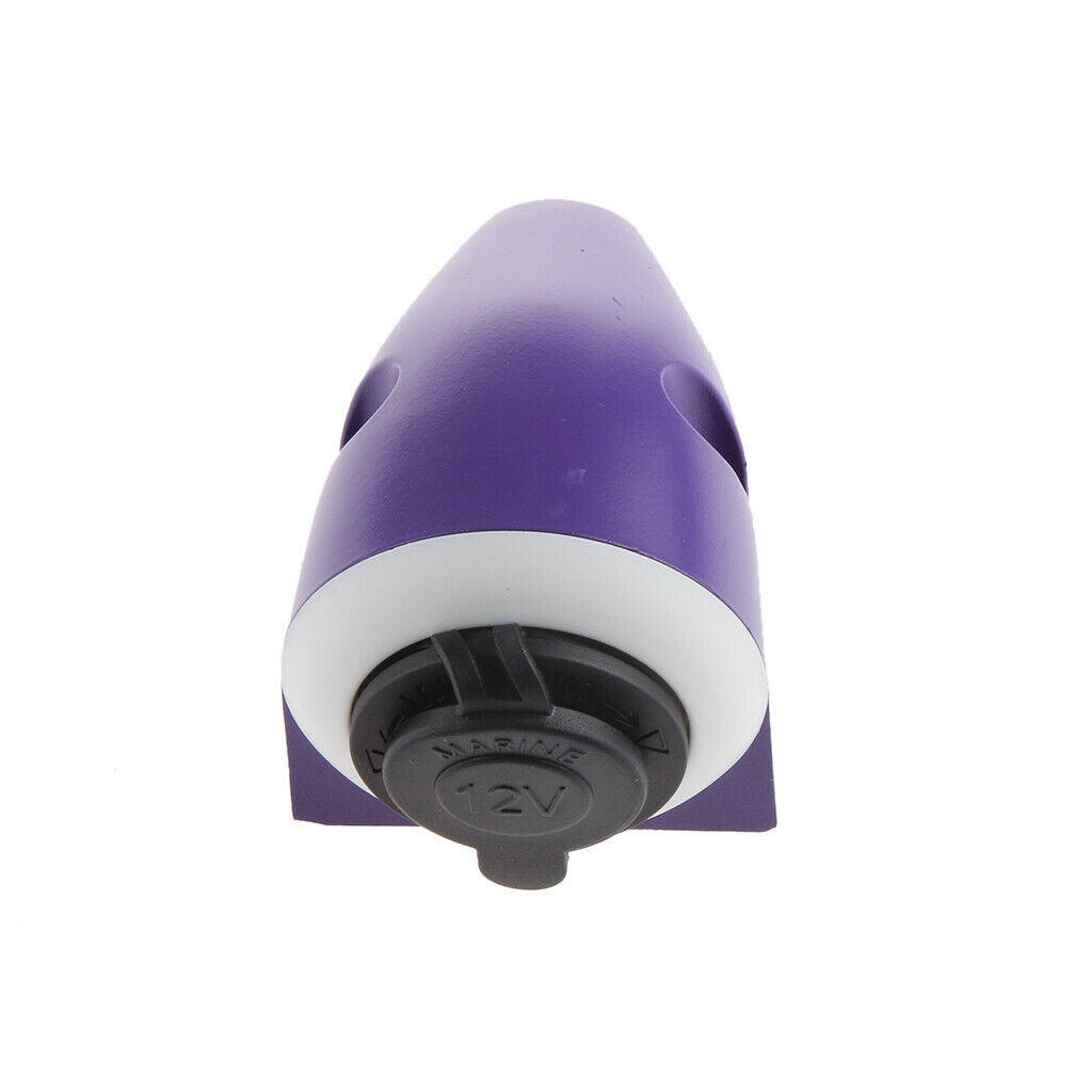 Waterproof 12V Charger Power Adapter Car Cigarette Lighter Socket Purple