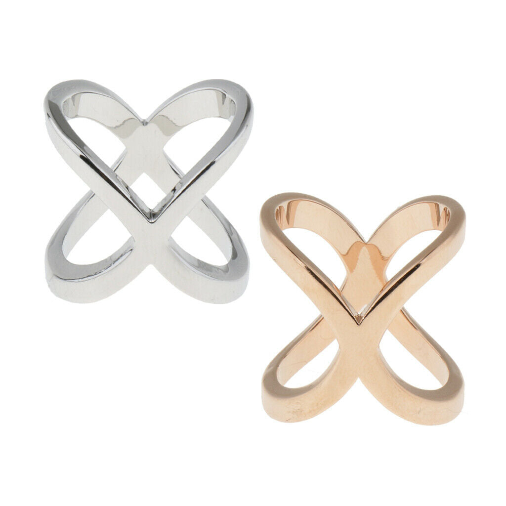 2pcs Copper Scarves Clip Fashionable Scarves Ring Chiffon Buckle Holder