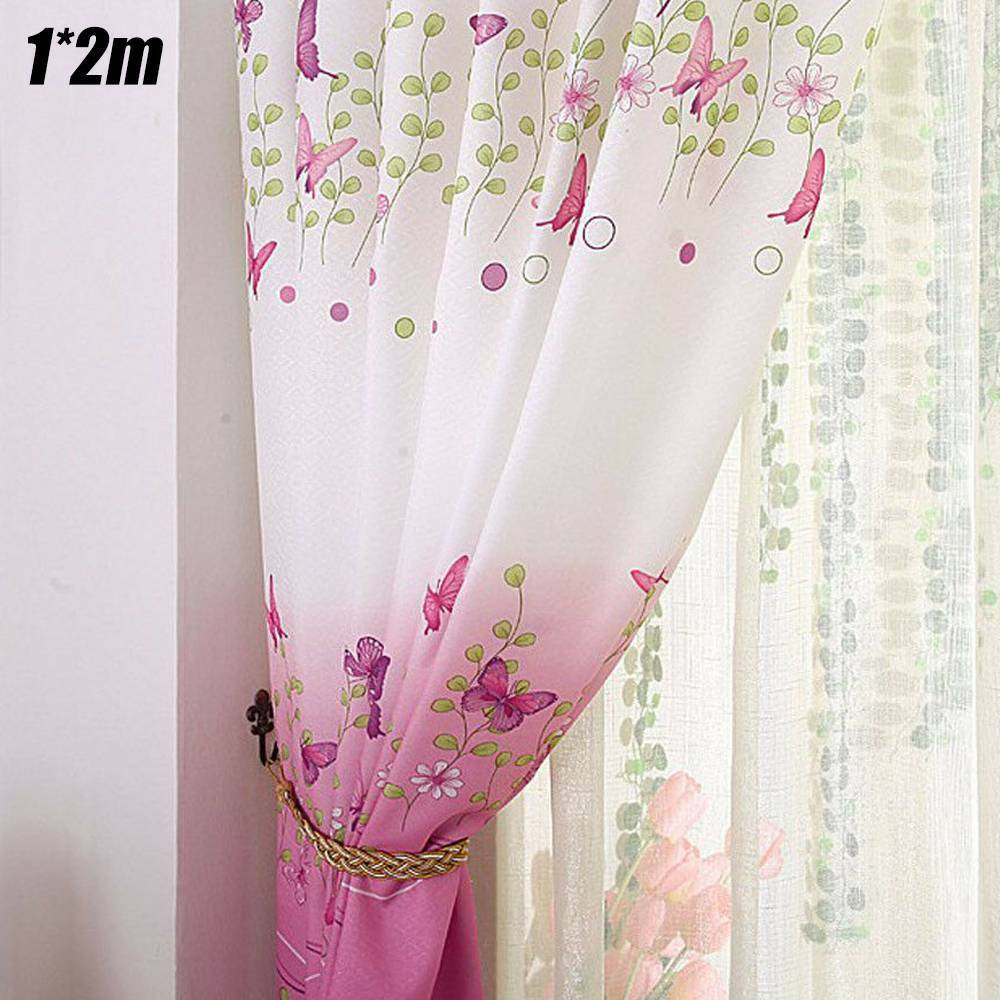 one Curtain Panel Blackout Butterfly Printed House Room Livingroom New Decor Hot
