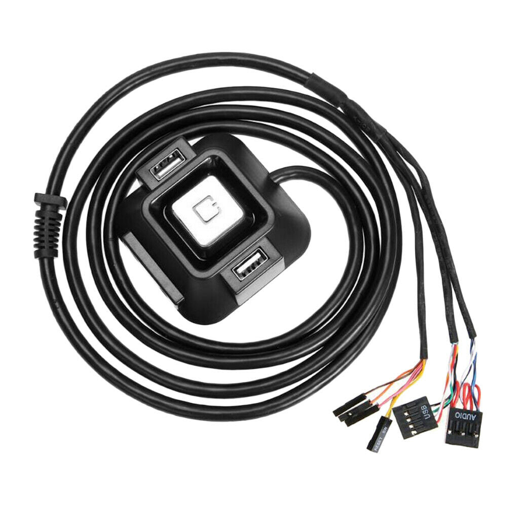 1x Desktop Computer Case Power Supply on / off Reset Push Button Switch