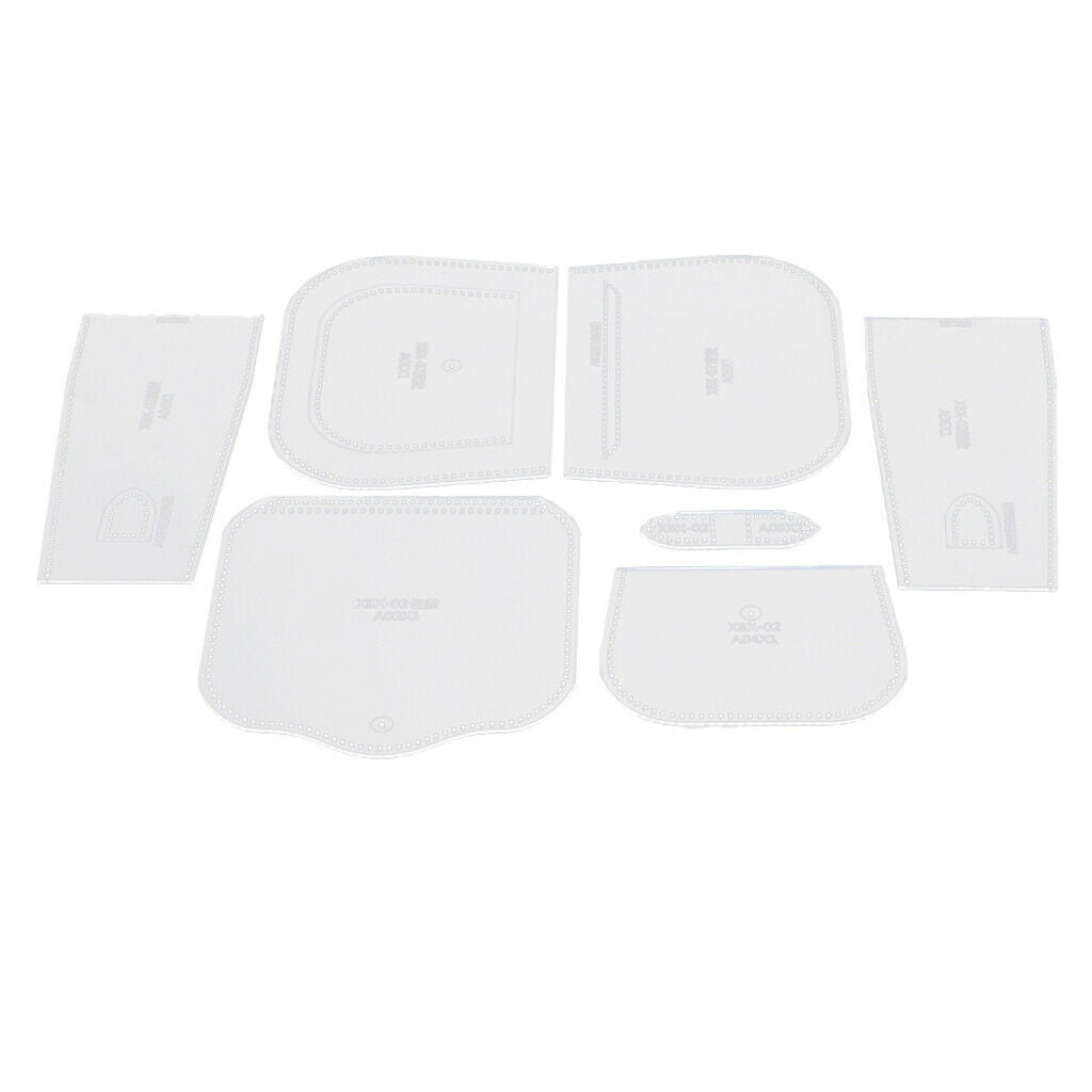 7Pcs Acrylic Handbag Pattern Stencil Template Set Leather Craft Sewing Tool