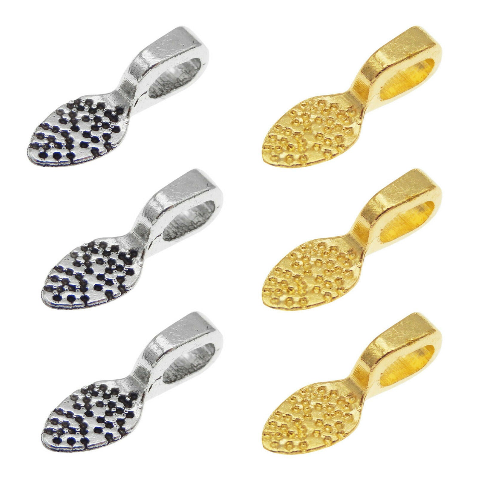 40 Mix Glue On Bails Alloy For Pendant Earring DIY Jewelry Connectors 21*7mm