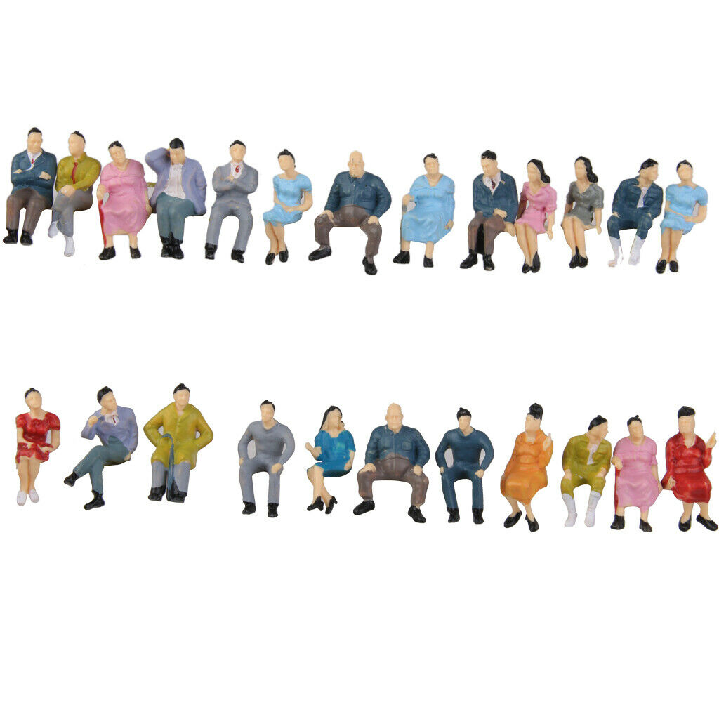 1:42 Railway Painted Diorama People Female Male Park Layout Different Poses