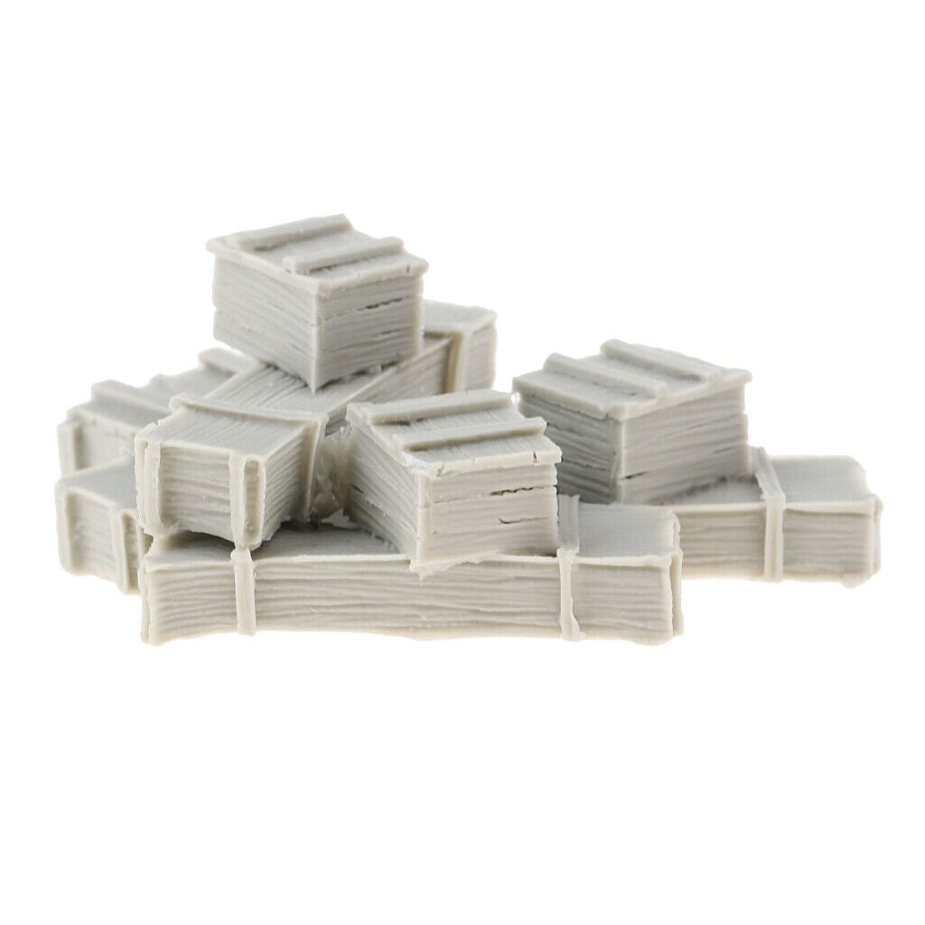 2 Pieces 1/35 Box with Canvas Bags and Crates Mini Scenery Layout Sandtable