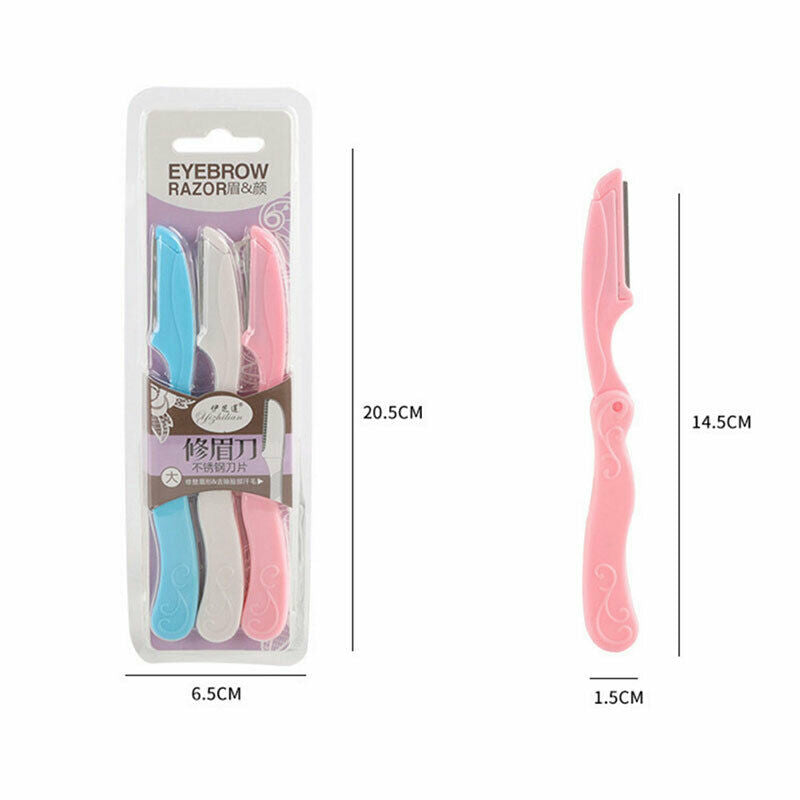 3Pcs/Set Portable Eyebrow Shaper Womens Grooming Shaver Shaping Safe Raz.l8