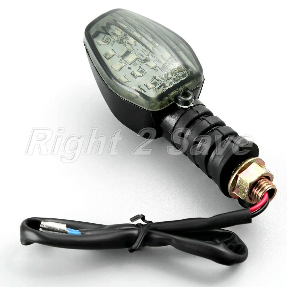10mm Universal Motorcycle Clear Lens Yellow LED Sidemarker Turn Signal Indicator