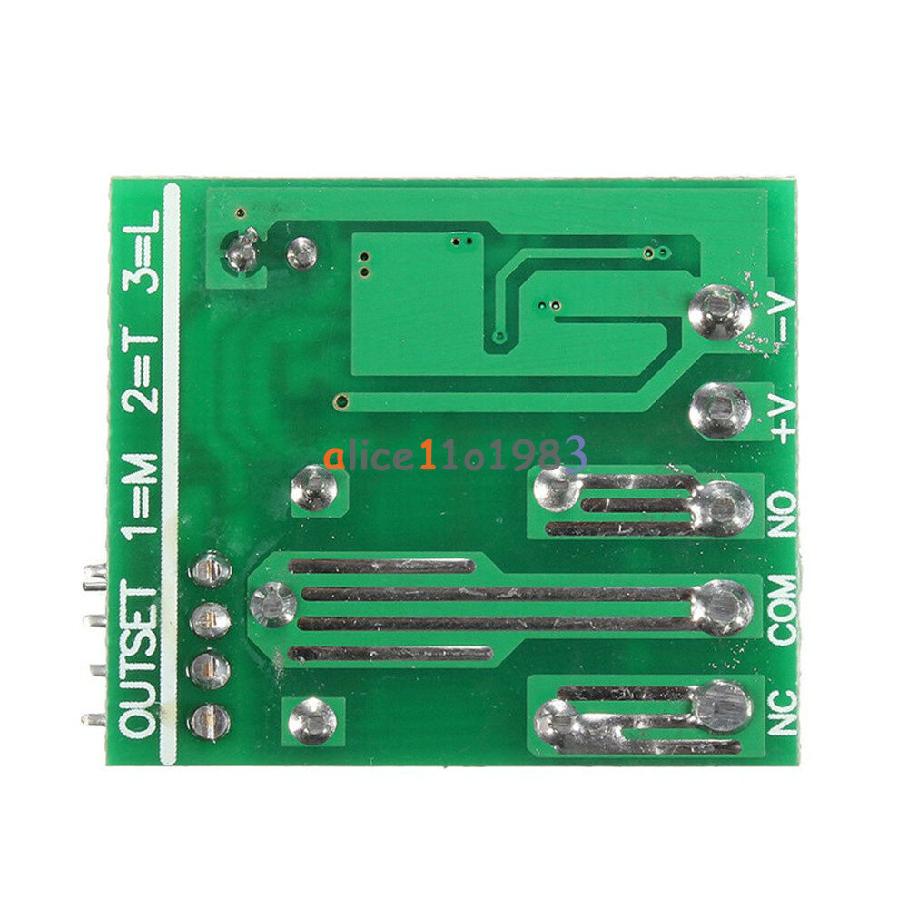 315MHz DC12V 10A 1-Channel Wireless Relay RF Remote Control Switch Receiver SRD