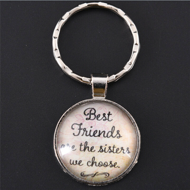 Best Friends Keychain Friendship Jewelry Metal Best Friend Pendant Key Rin.l8