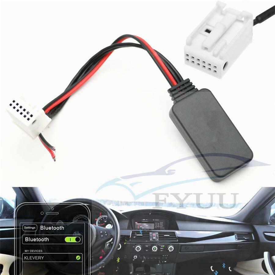 12Pin 12V Bluetooth 4.0 Audio Adapter Aux Cable For BMW E60 04-10 E63 E64 E61