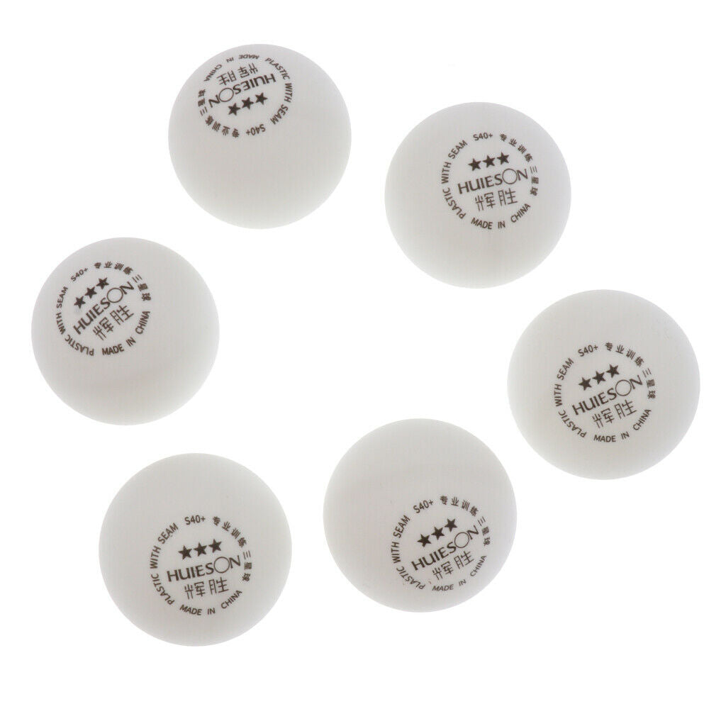 6pc 3-Star 40+mm Premium  Pong Balls Advanced Training Table Tennis Ball