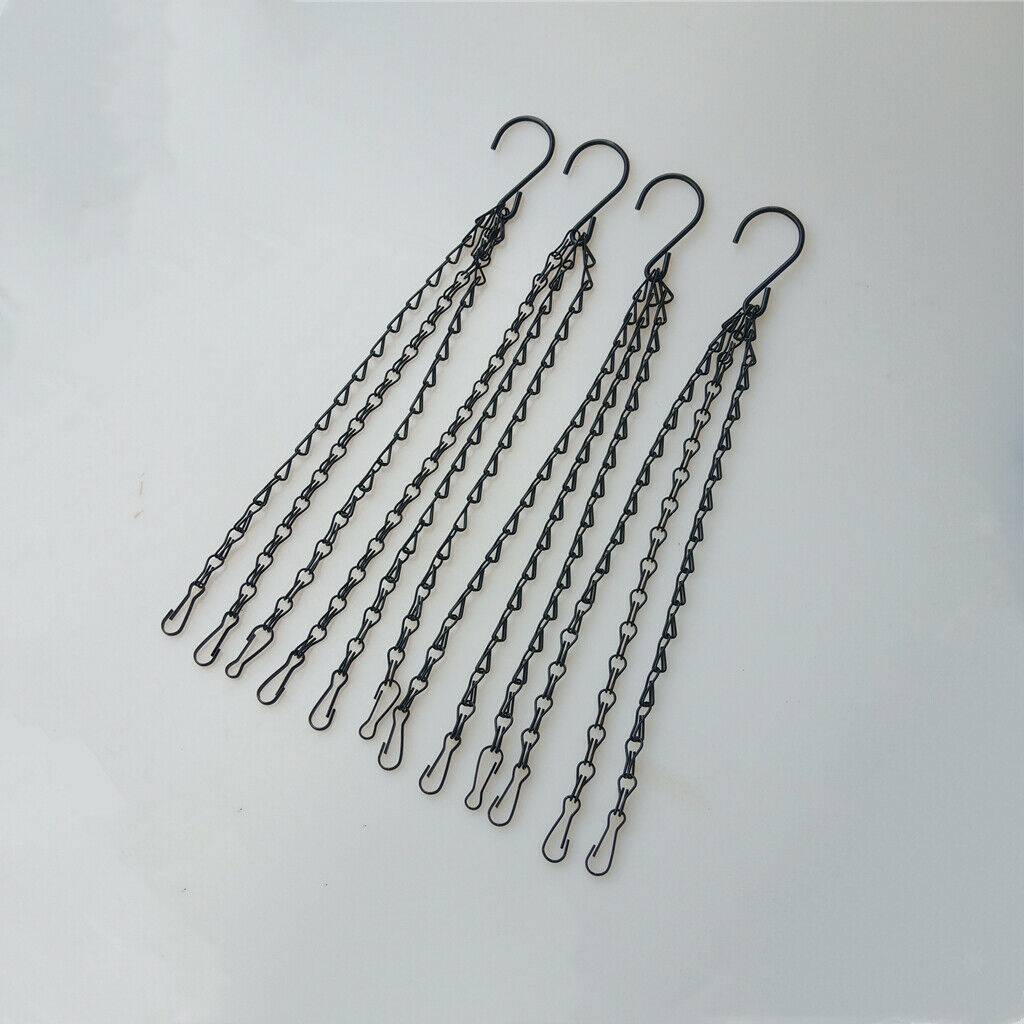 4pcs 16'' 3 Point Flowerpot Hanging Chain Hooks Wind Chimes Hanging Hook