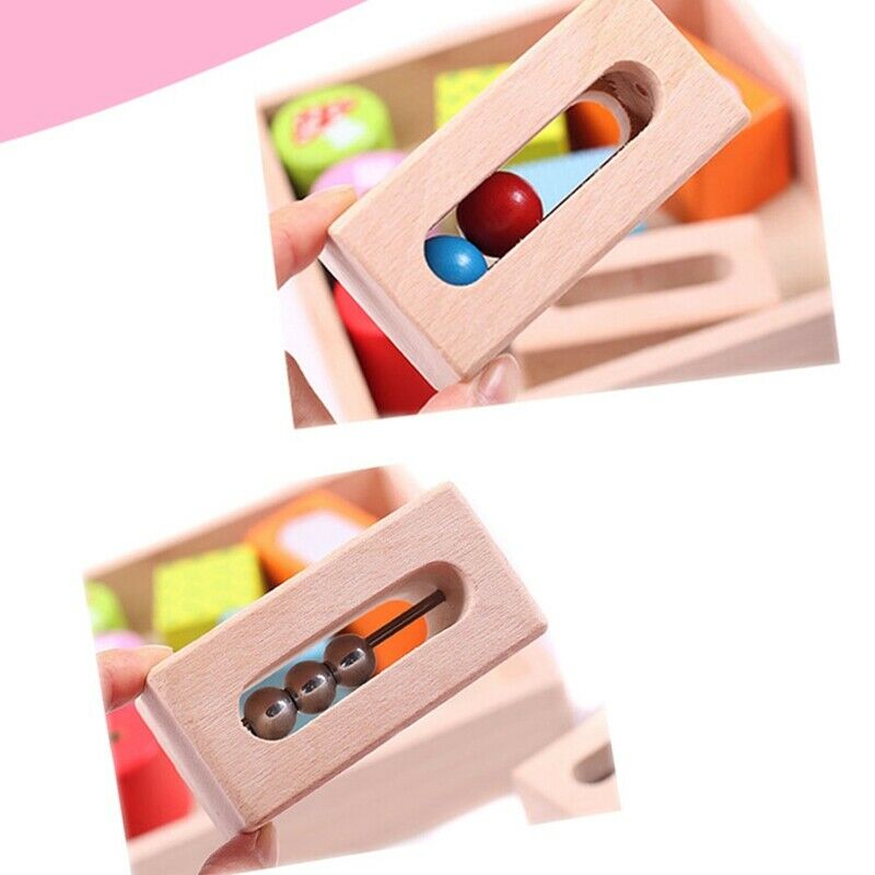 Kids Toys Sound Color Sense Blocks Wooden Enlightening Stacking Blocks ChildZ7U6