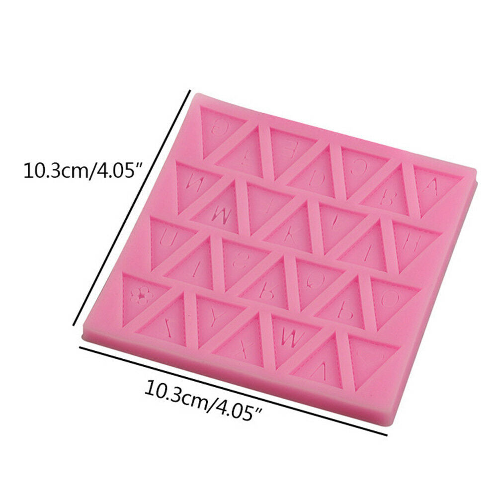 Cooking Flag Shape 26 Letters Silicone Mold Chocolate Cake Tool.l8