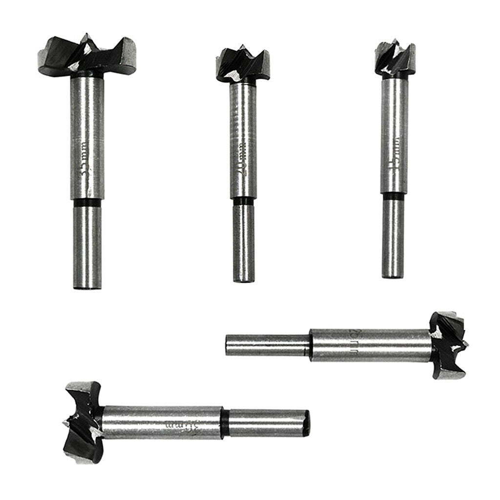 5Pcs Shank Wood Drill Bits Set Punching Machine for hand held drills and drill
