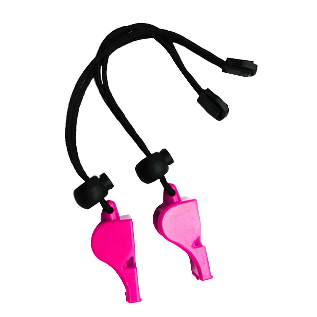 4 Pieces Safety Whistles Marine Whistles with Lanyard for Camping Hiking