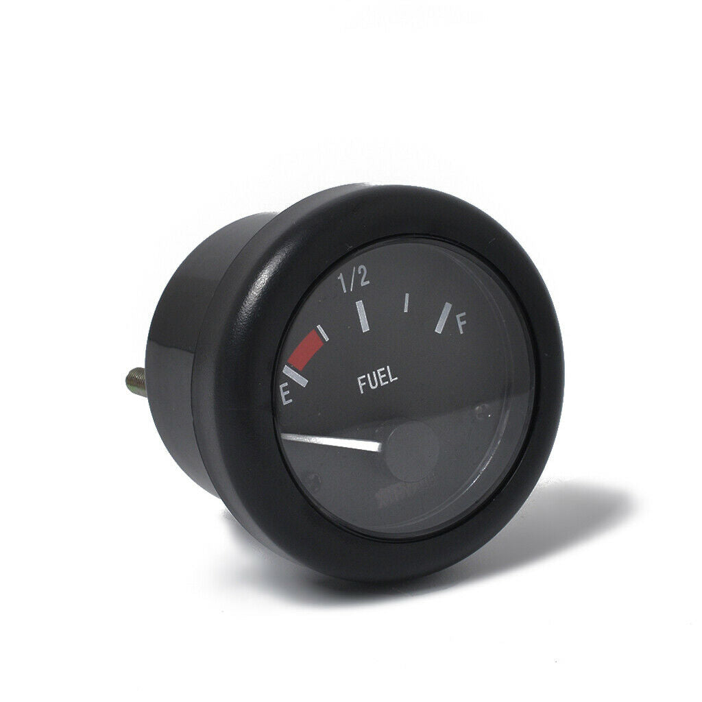12V 52mm Boat Marine LED Backlight E-1/2-F Fuel Level Gauge + 350mm Sensor