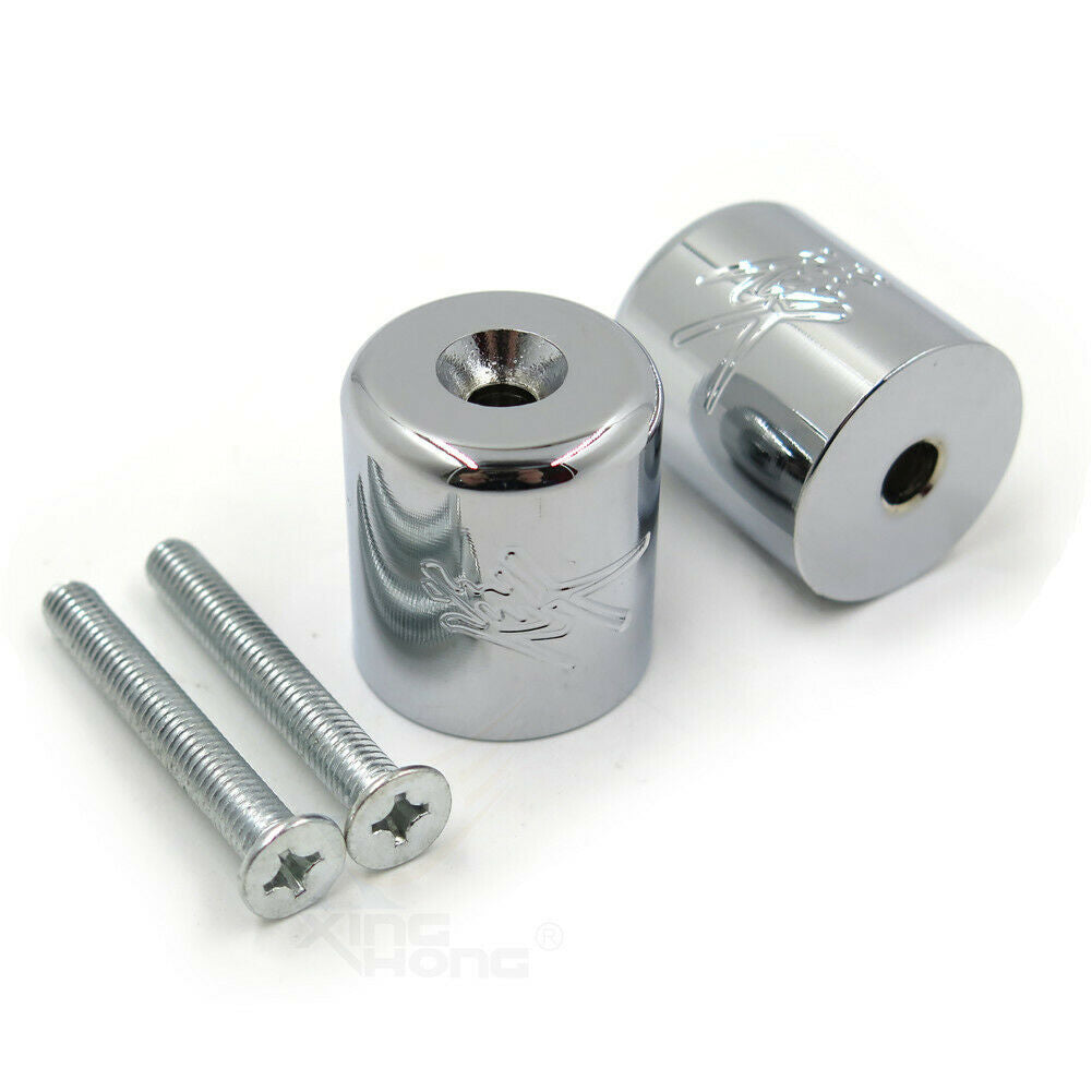 For 99-12 Suzuki  Hayabusa Gsx1300R Chrome Kanji Hand Bar Ends