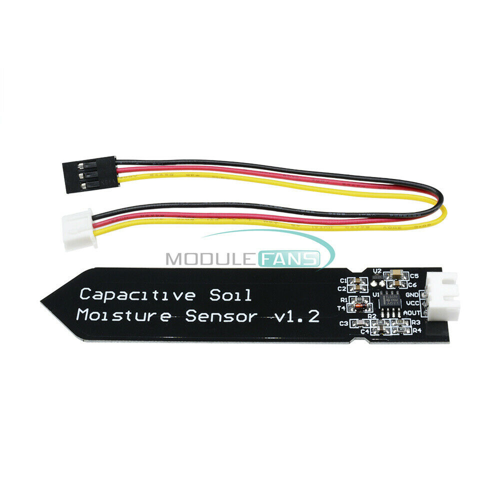 2PCS DC 3.3-5.5V Analog Capacitive Soil Moisture Sensor V1.2 Corrosion Resistant