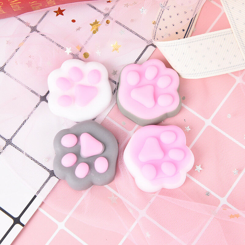 1pc random color softly cat paw relieve stress anti stress squeeze relief.l8