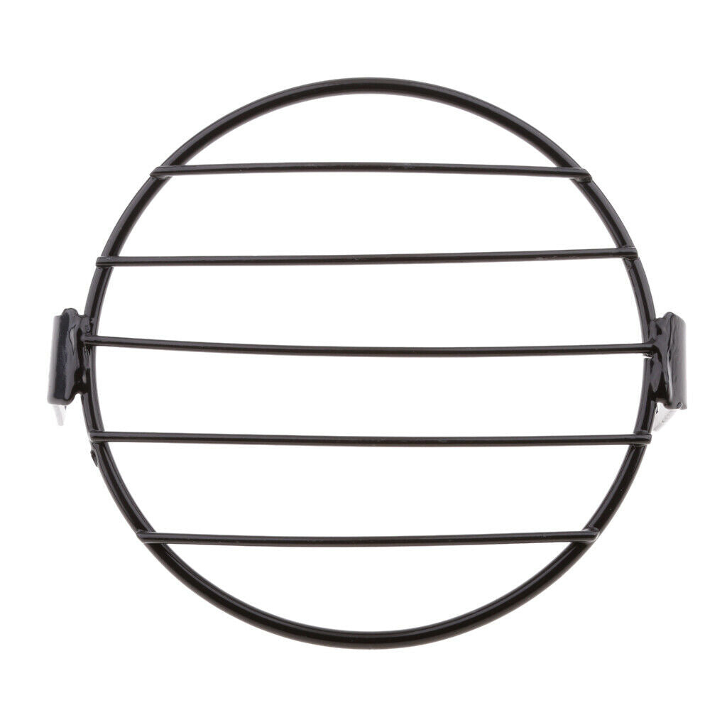 6.7" Retro Black Motorcycle Headlight Grill Bezel Cover Headlight Bezel
