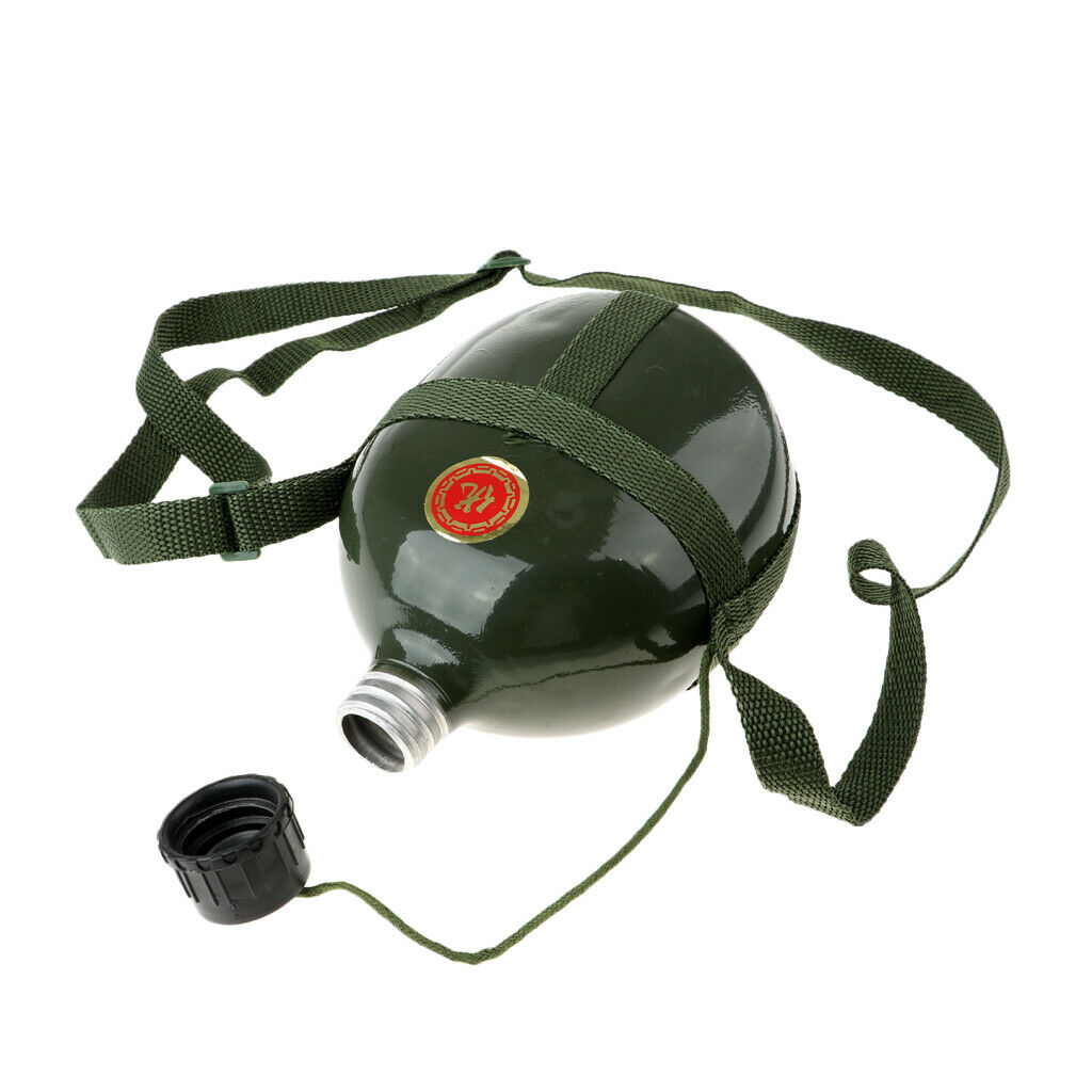 Outdoor    Canteen Water Bottle Camping 1 L Container W/ Strap