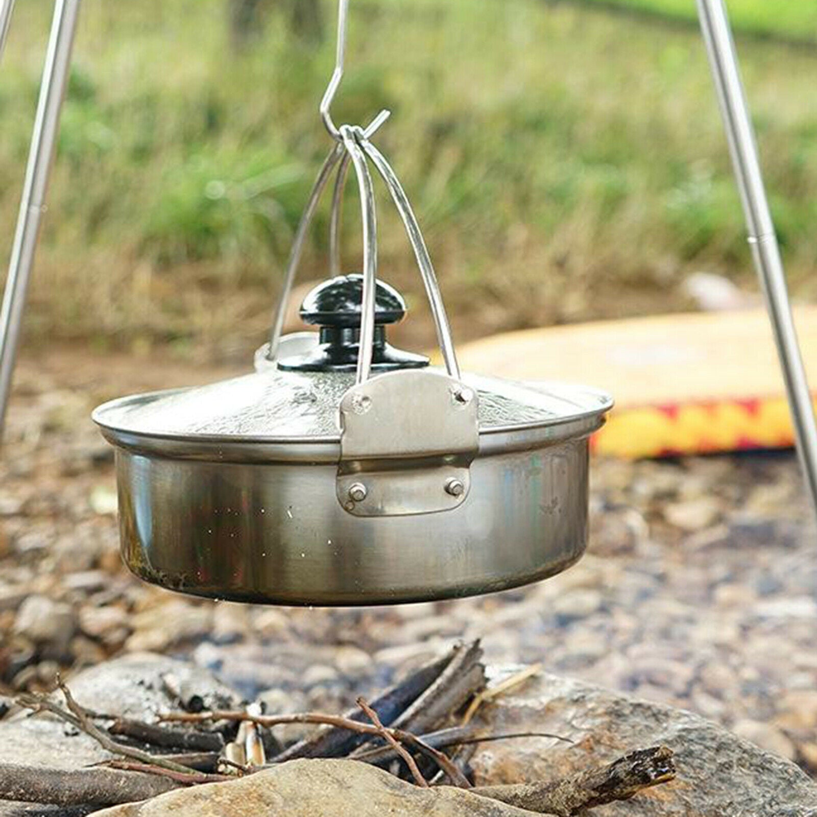 Stainless Steel Sauce Pan Stock Pot With Glass Lid Korean Noodle Pot Camping